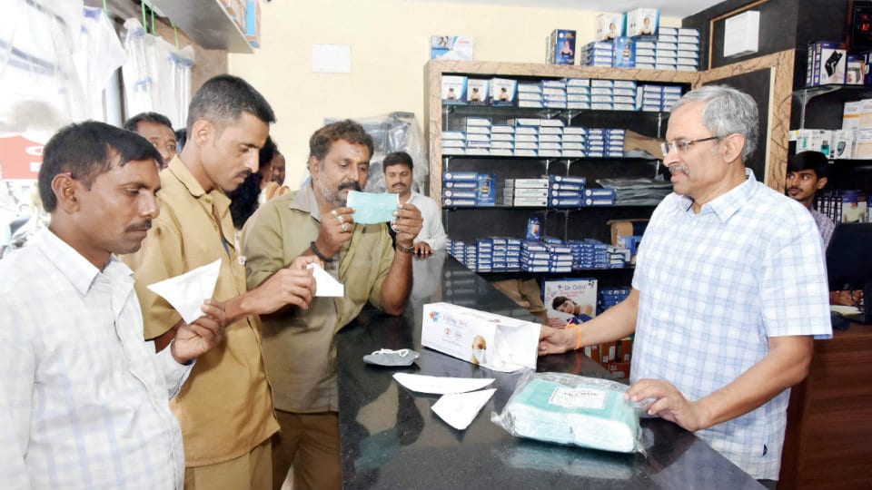 Coronavirus Threat: Sale of masks soars, hand sanitiser sale increased by 40 percent in Mysuru