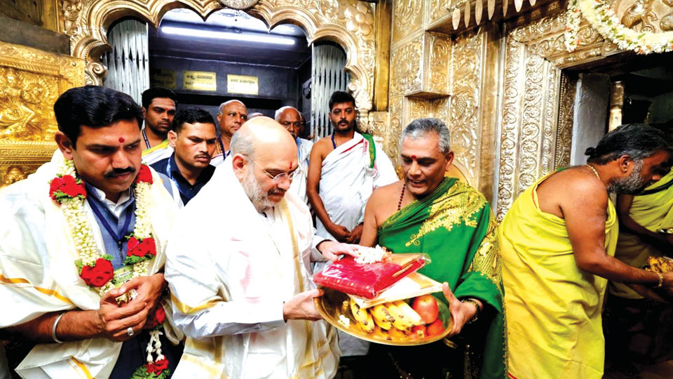 Amit Shah concludes his busy 16-hour visit to Mysuru