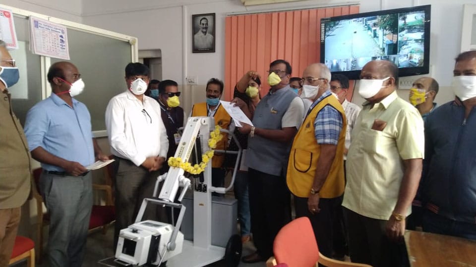 Lions Club Mysuru donates sophisticated  mobile X-ray unit to K.R. Hospital