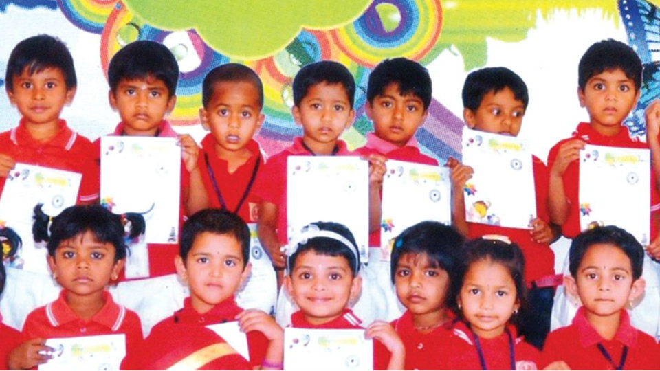 Nursery students excel in drawing exam