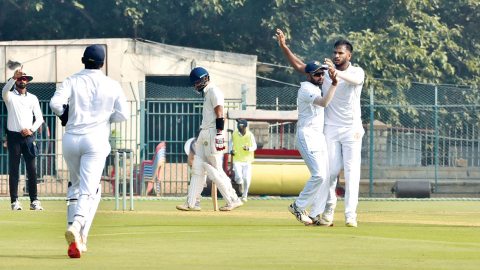 Ranji Trophy – 2024: Bowlers strike early for Karnataka